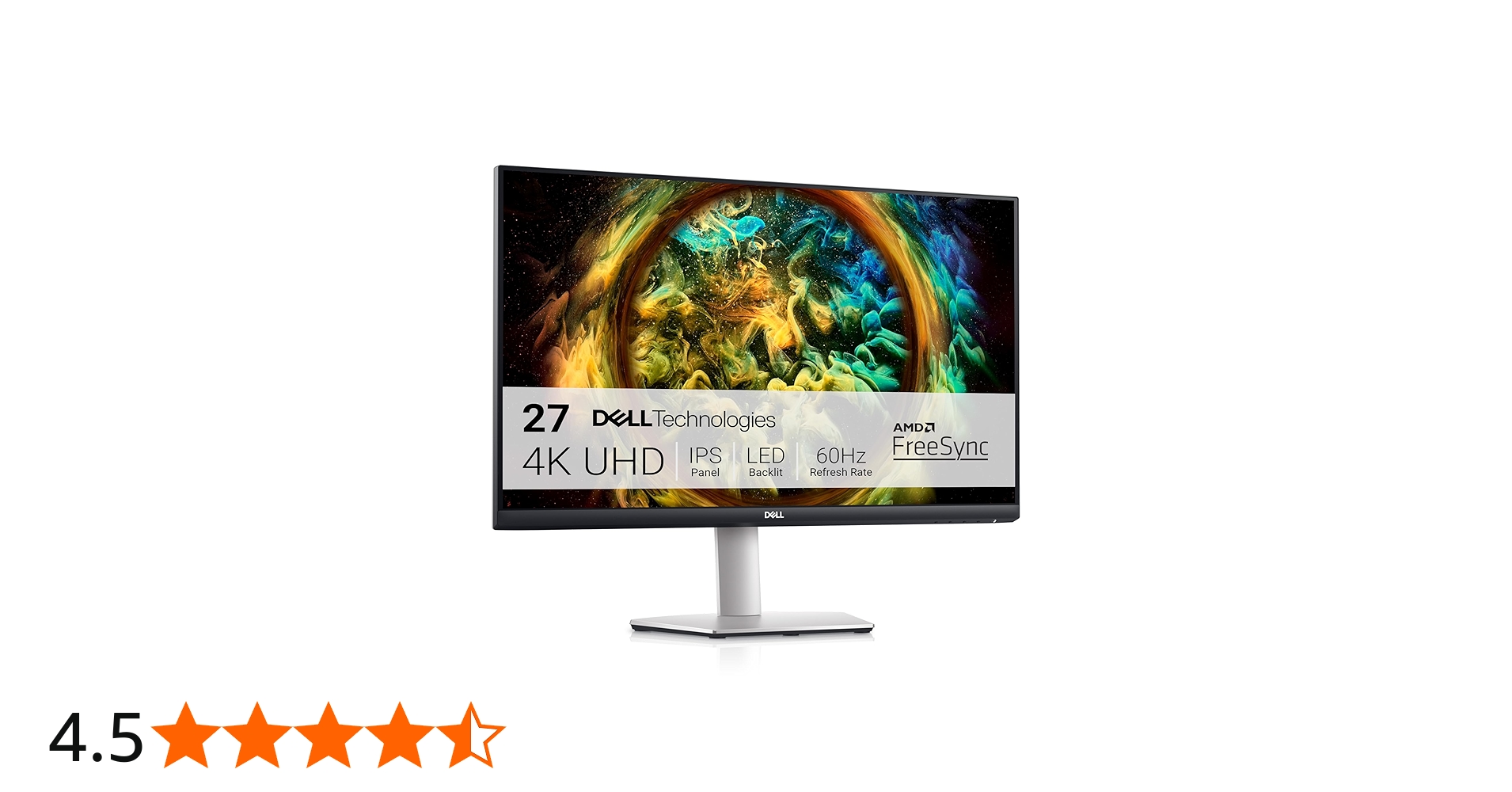 Dell S2721QS 27 Inch 4K UHD (3840 x 2160) IPS Ultra-Thin Bezel