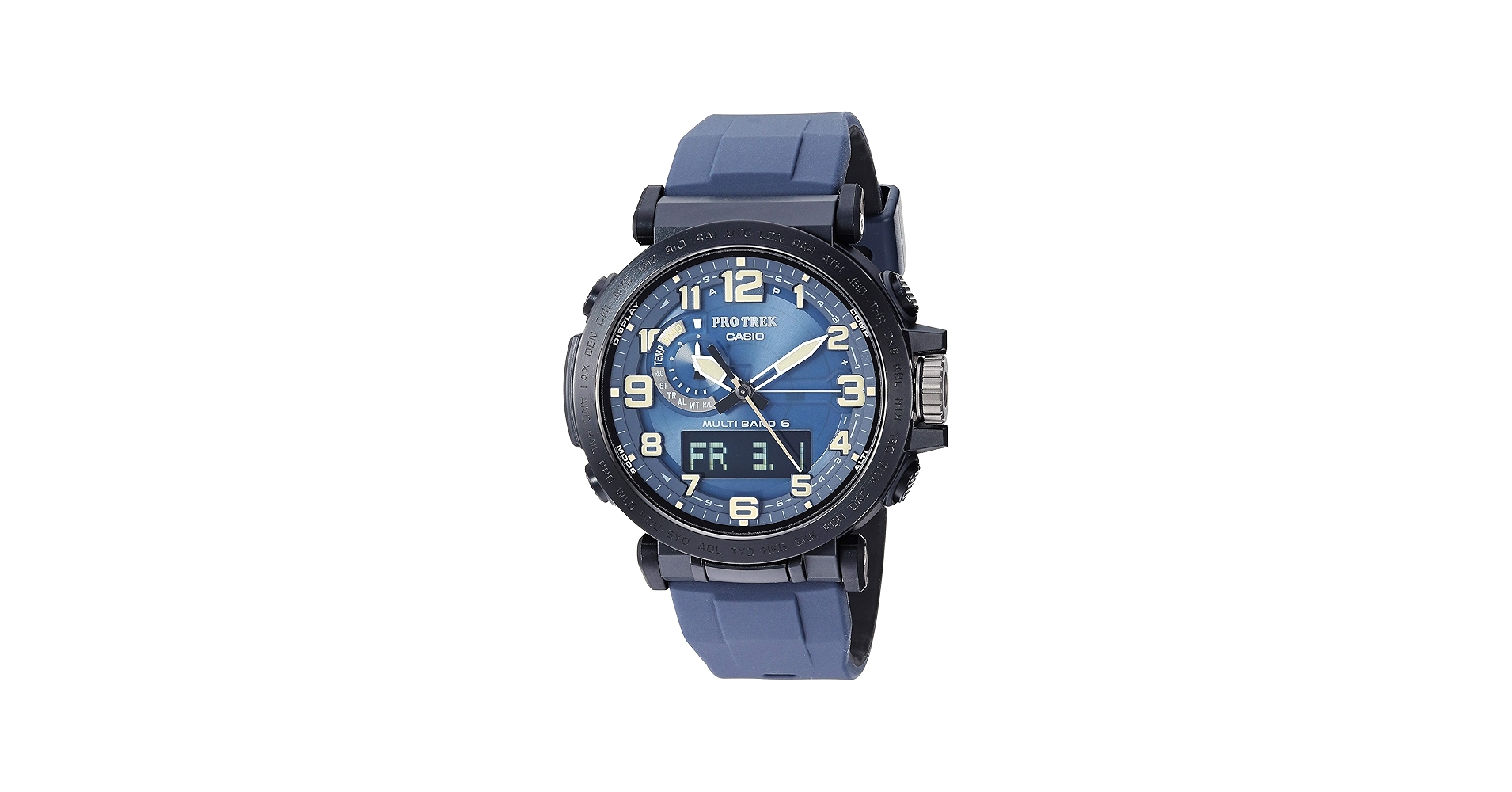 Amazon.com: Casio PRW6600Y Series | Pro Trek | Blue | 100M WR
