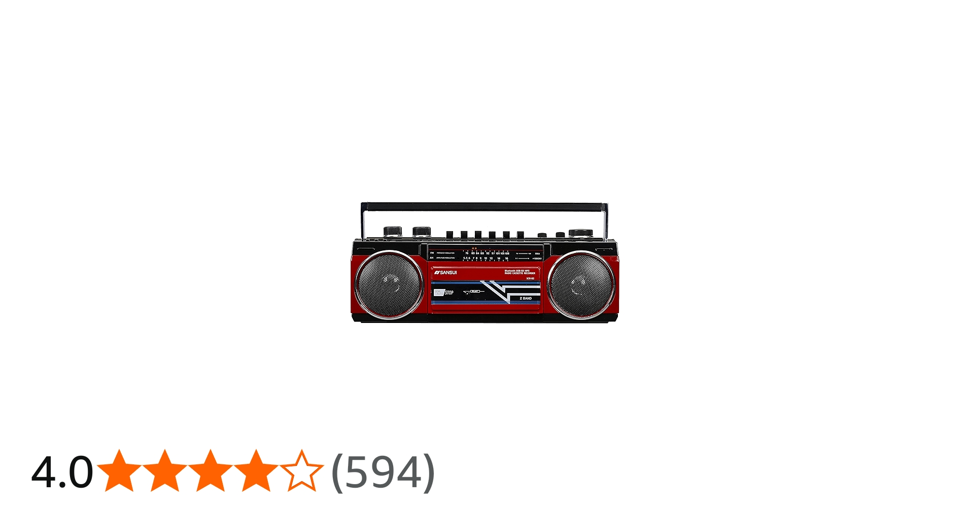 Amazon.co.jp: SANSUI Bluetooth搭載ラジカセ【USB/SDカードMP3再生