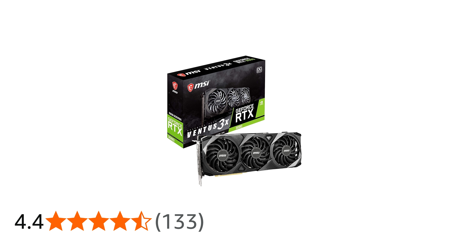 Amazon | MSI GeForce RTX 3080 VENTUS 3X 10G OC グラフィックス