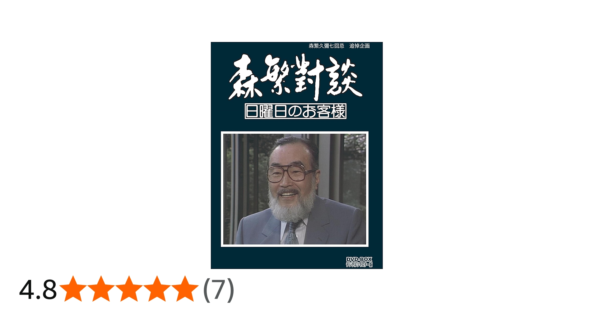 Amazon.co.jp: 森繁久彌七回忌 追悼企画 森繁對談・日曜日のお客様 DVD