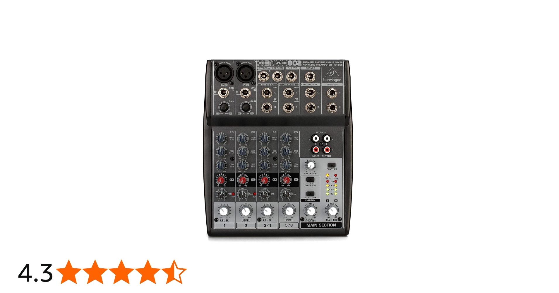 Amazon | ベリンガー アナログミキサー 8チャンネル XENYX 802