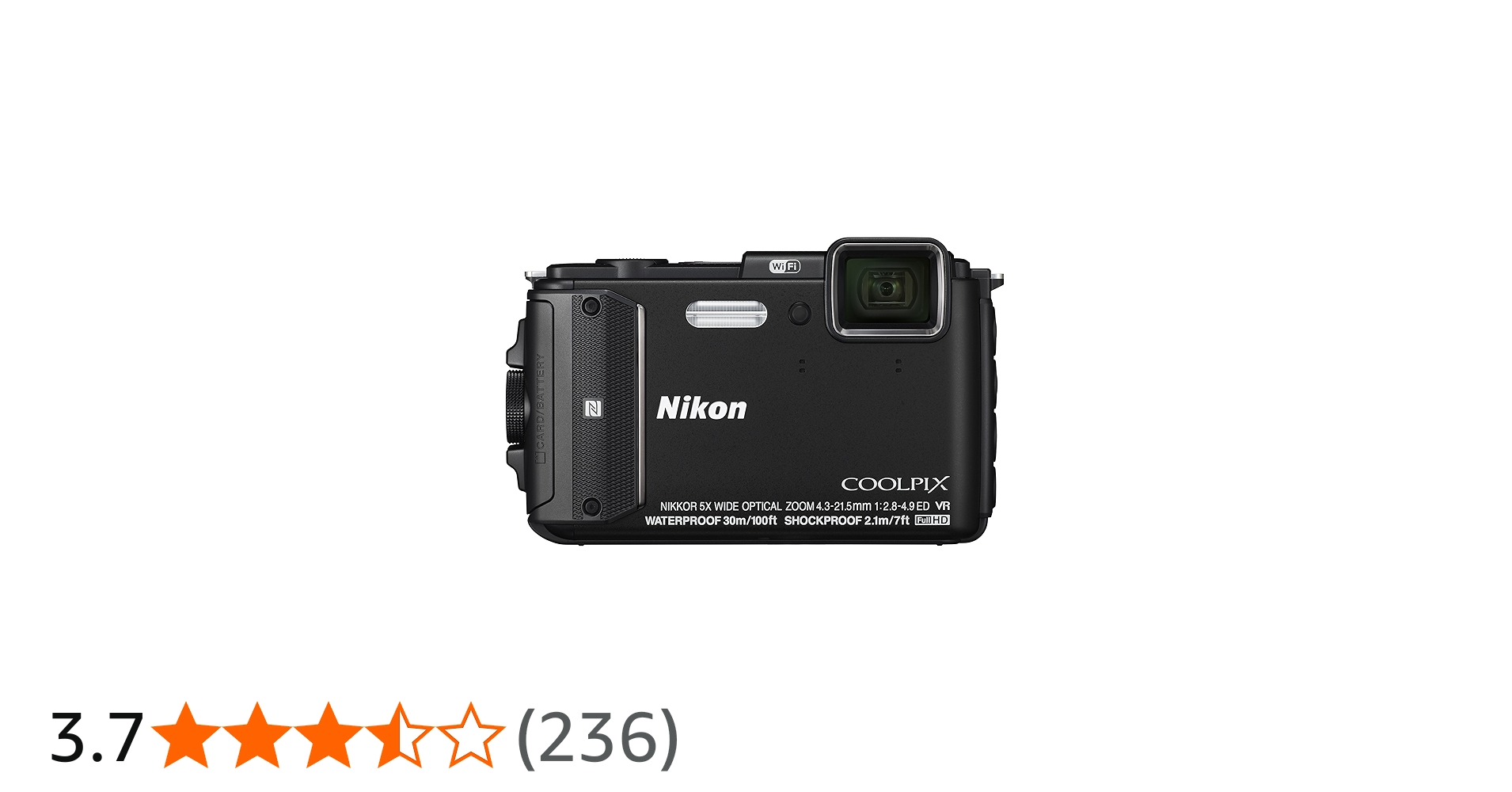 Amazon | Nikon デジタルカメラ COOLPIX AW130 ブラック BK