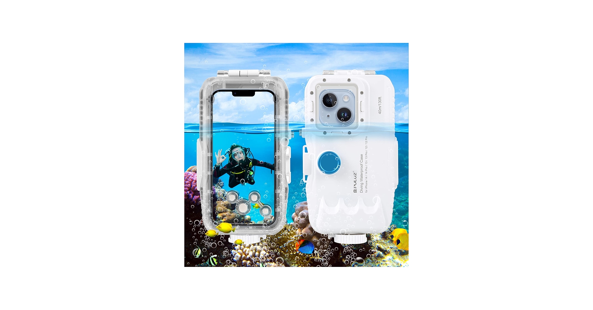 Amazon.com: PULUZ Upgrade One-Way Valve Diving Case for iPhone 15