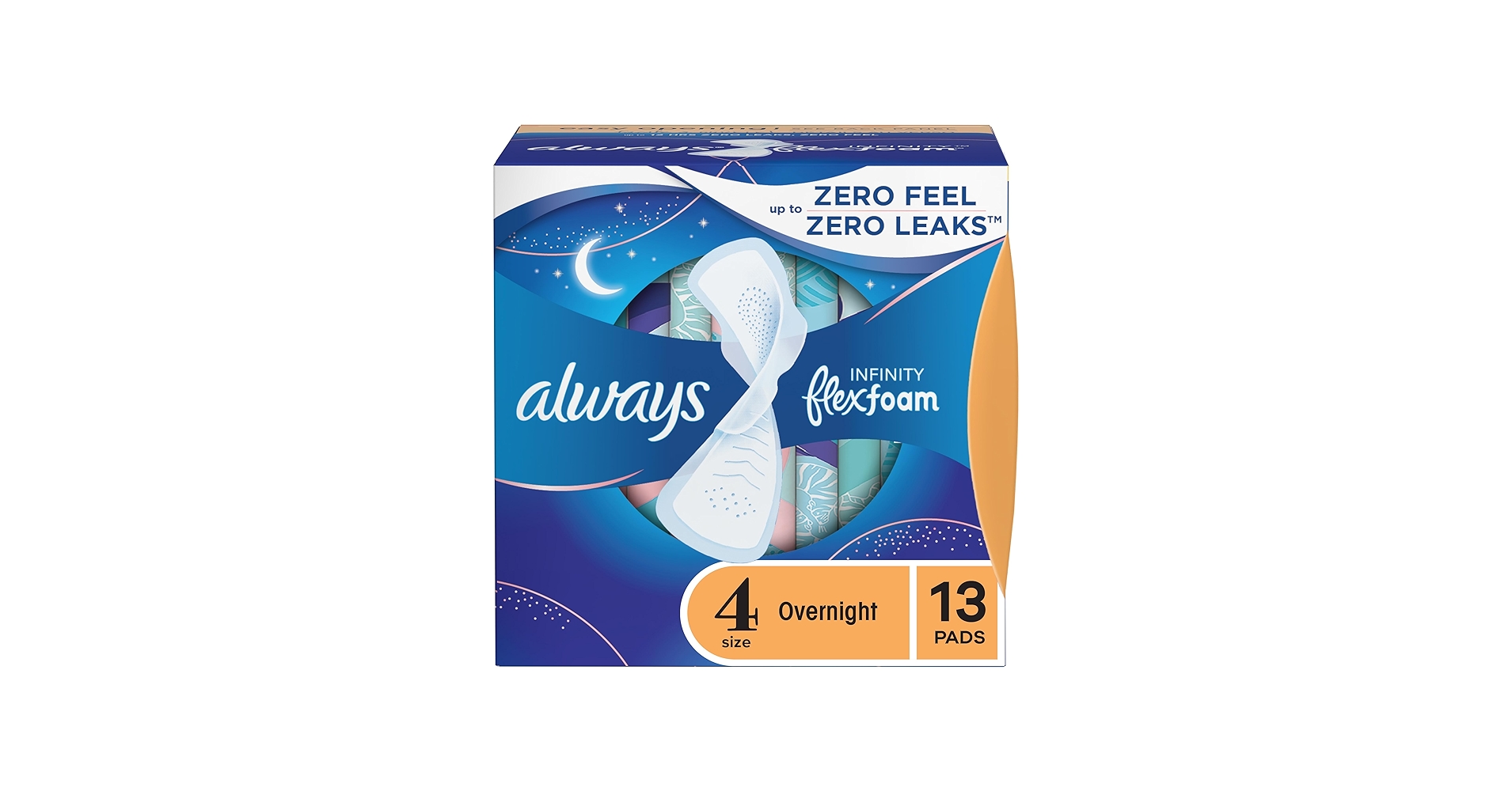 Amazon.com: Always Infinity FlexFoam Pads for Women, Size 4