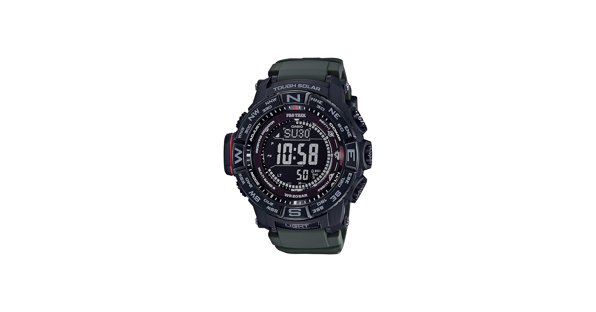 Amazon.com: Casio PRW3500 Series | Pro Trek | Black/Black | 100M