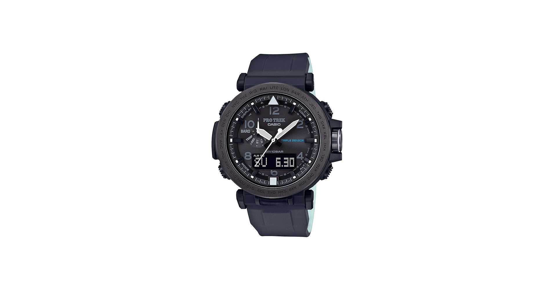 Amazon.com: Casio Men's 'PRO TREK' Solar Powered Silicone Watch