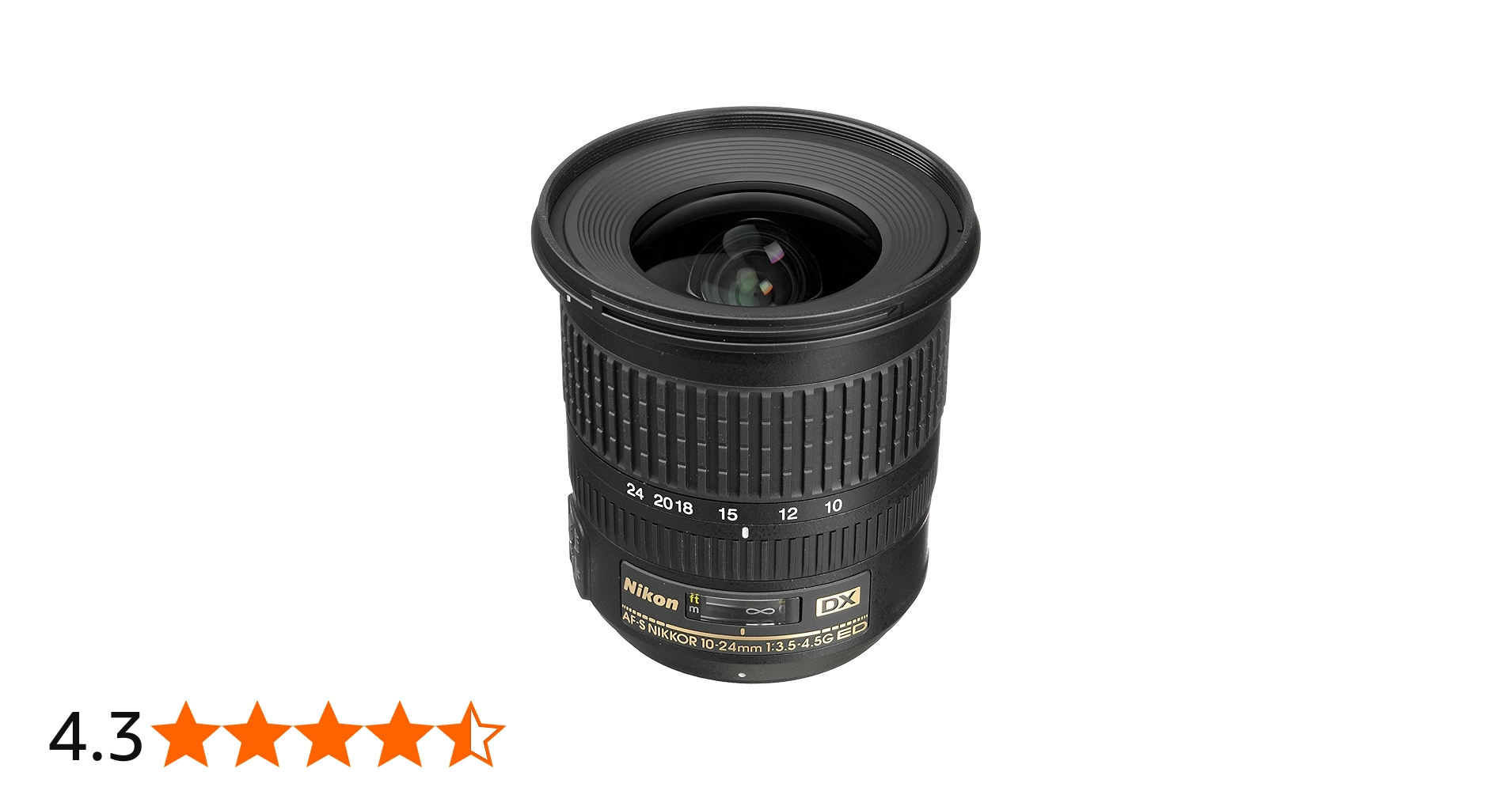 Nikon AF-S DX NIKKOR 10-24mm f/3.5-4.5G ED Zoom Lens with Auto