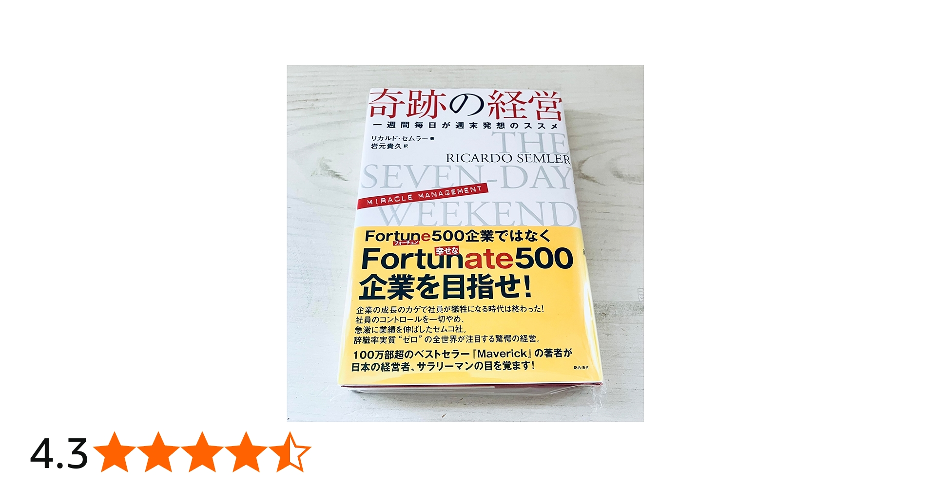 奇跡の経営 一週間毎日が週末発想のススメ | リカルド・セムラー, 岩元