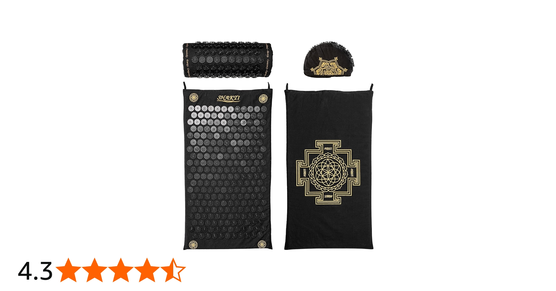 Shakti マット＆ピロー セット 黒ブラック 正規品】SHAKTI MAT シャク