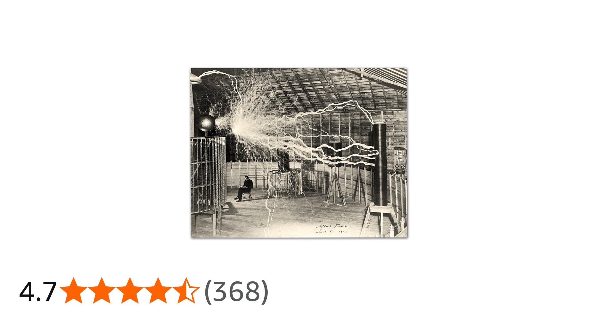 Amazon.co.jp: Lone Star Art ニコラ・テスラのライトニング機器