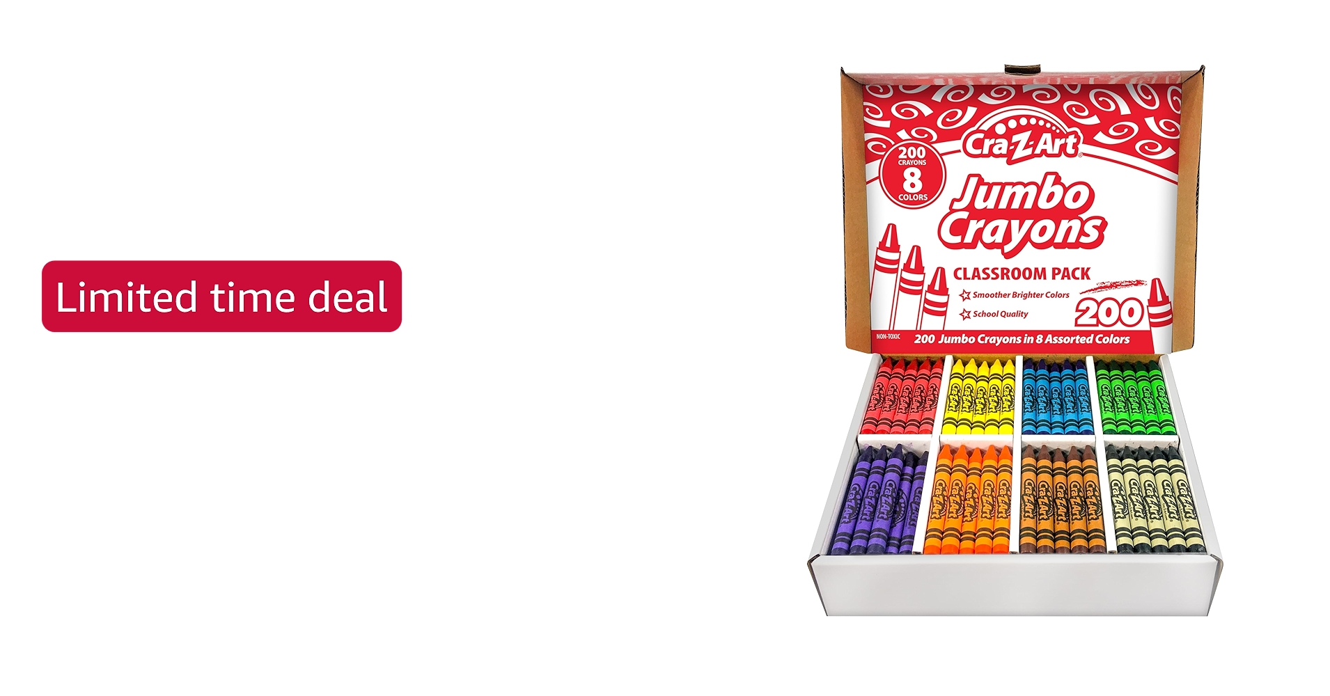 Amazon.com: Cra-Z-Art Jumbo Crayon Bulk Class Pack 200ct 8