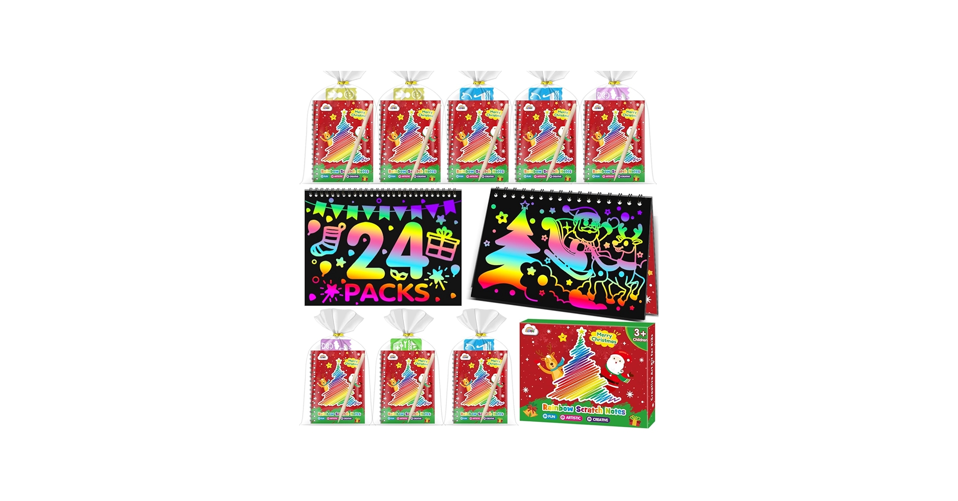 Amazon.com: ZMLM Rainbow Scratch Party Favors Kids: Classroom