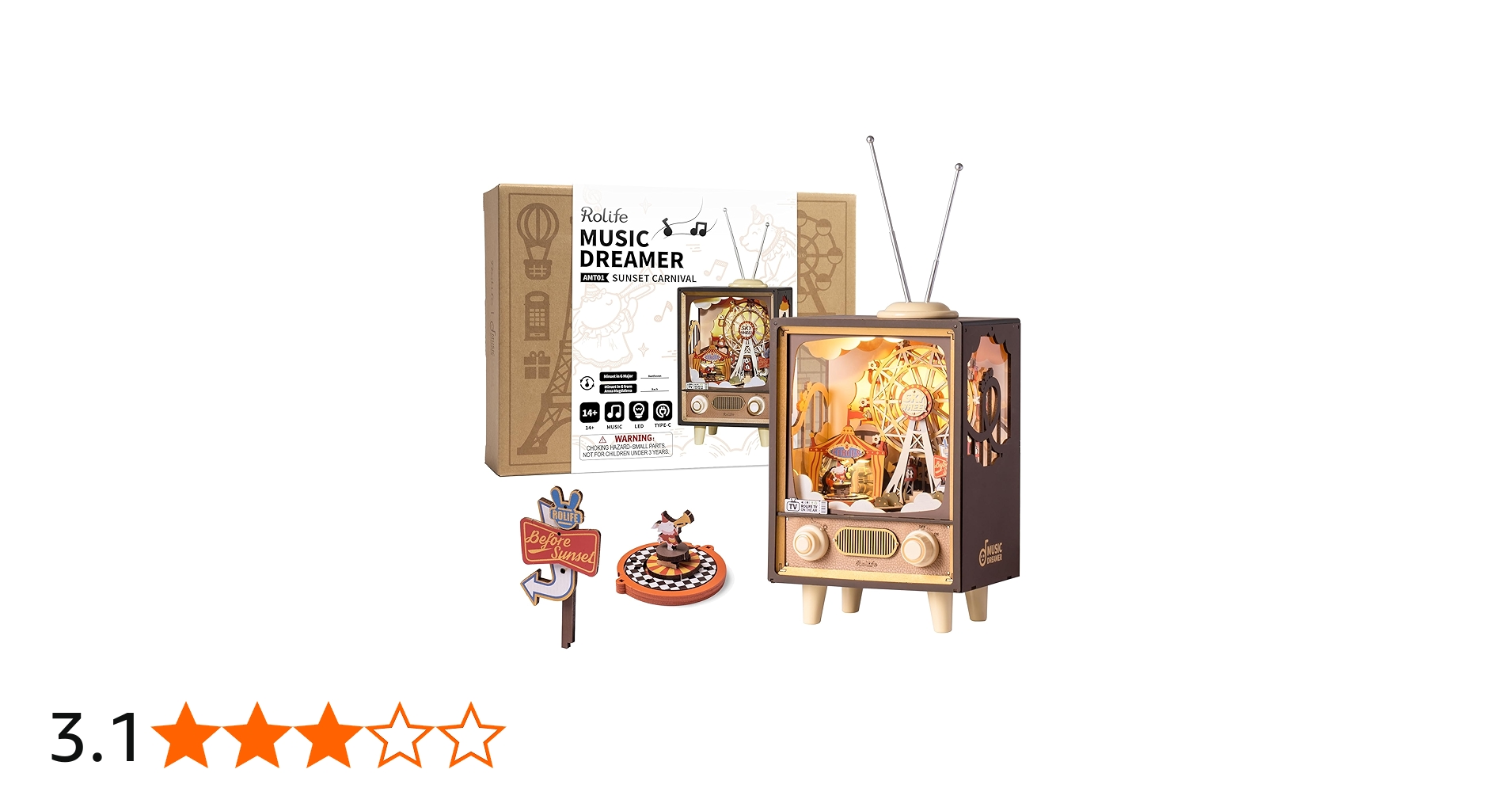 Amazon | Robotime 立体パズル 3d ウッド パズル 手作り ミニチュア