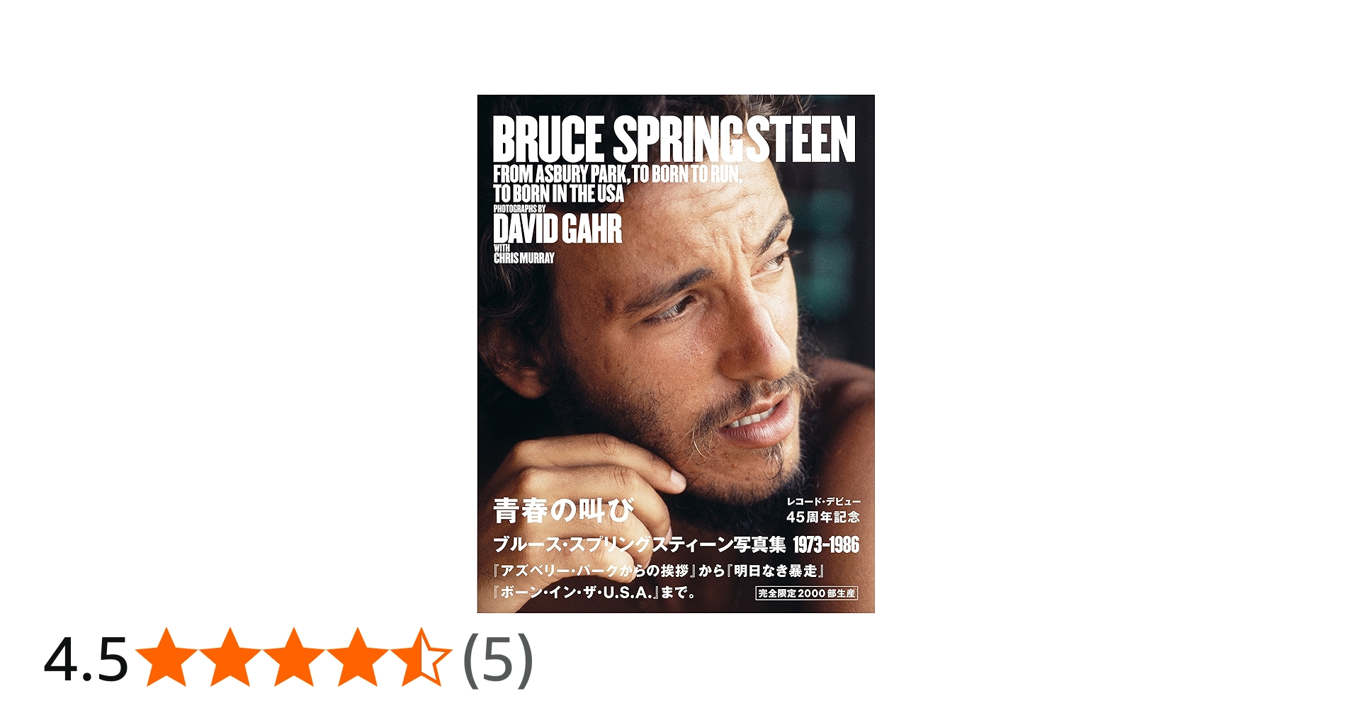 青春の叫び ブルース・スプリングスティーン写真集1973-1986