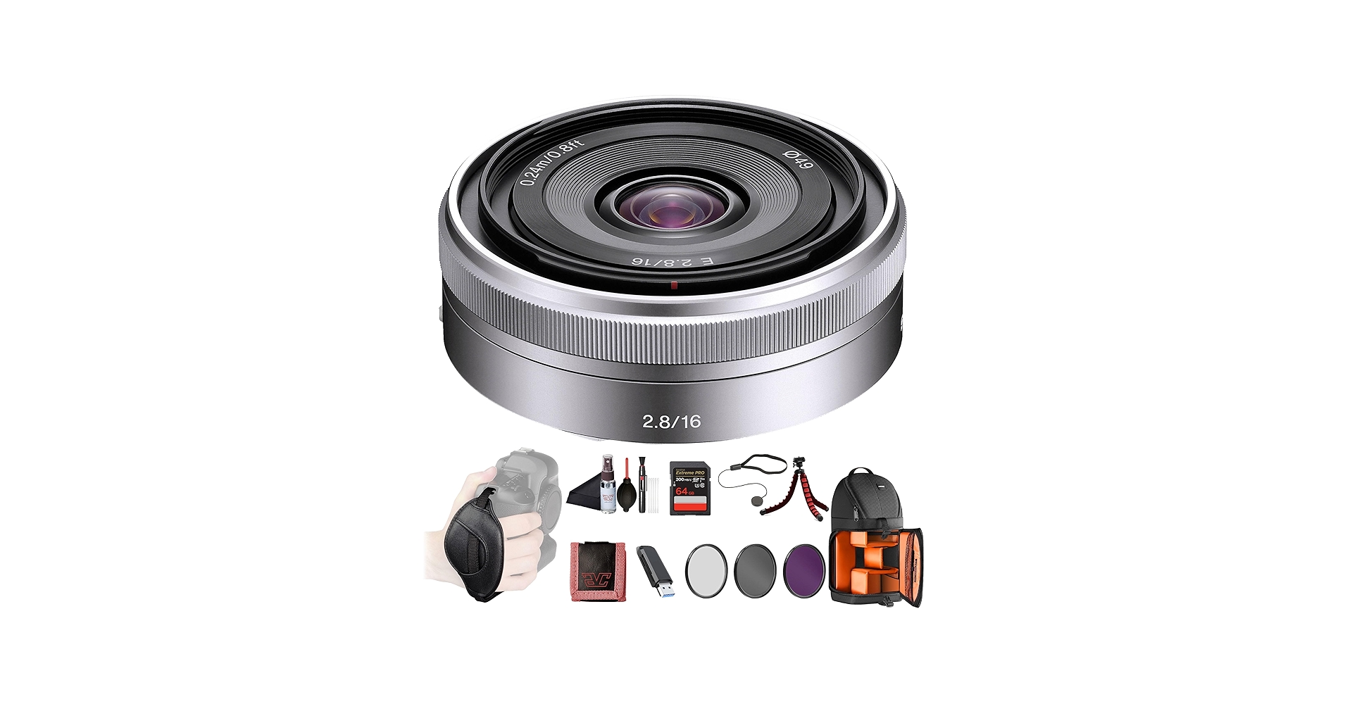 Amazon.com : Sony E 16mm F2.8 Wide-Angle Prime Lens (SEL16F28