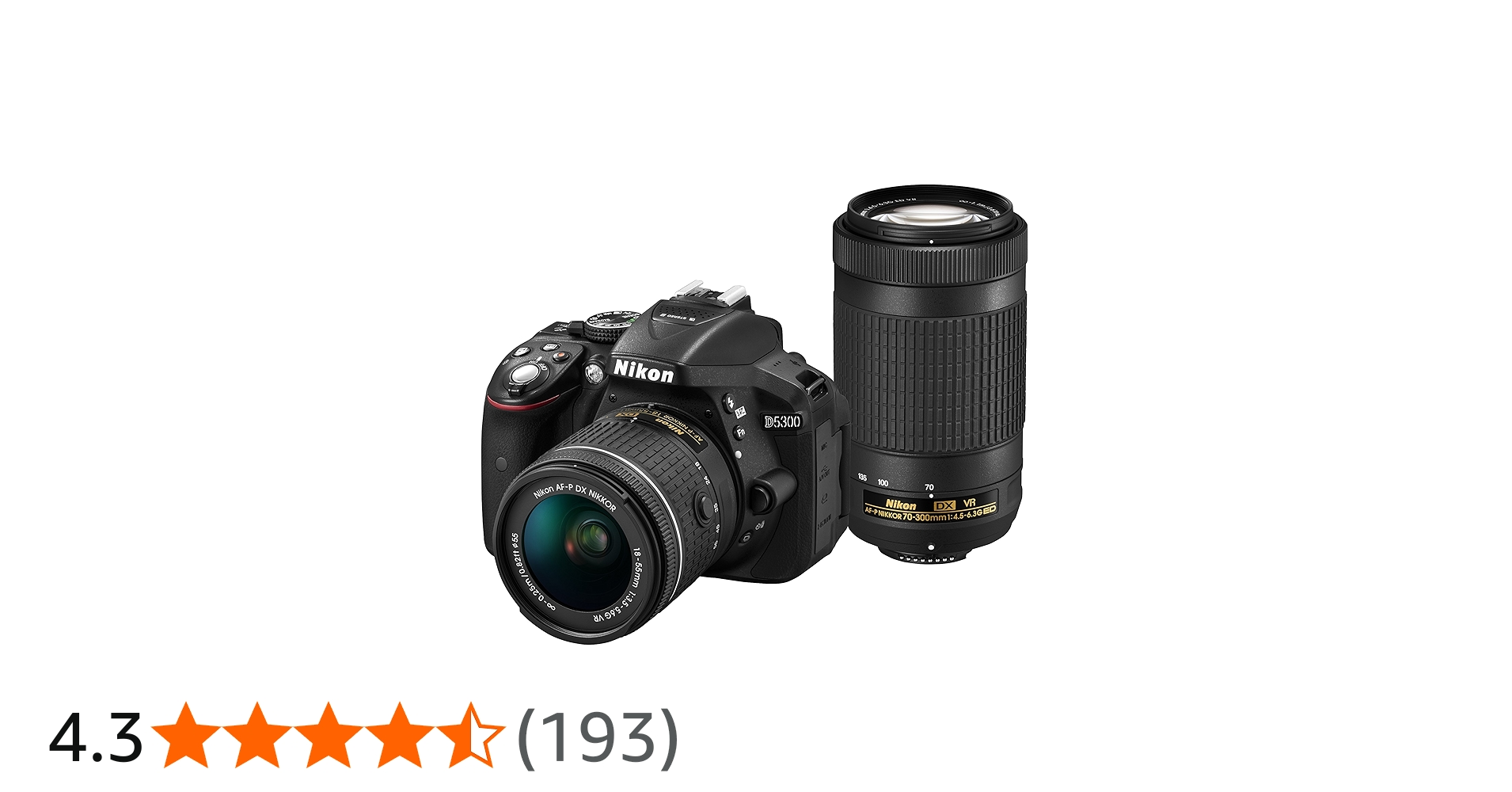 美品】Nikon D5300 近くも遠くも撮れる万能レンズ WiFi搭載 美品