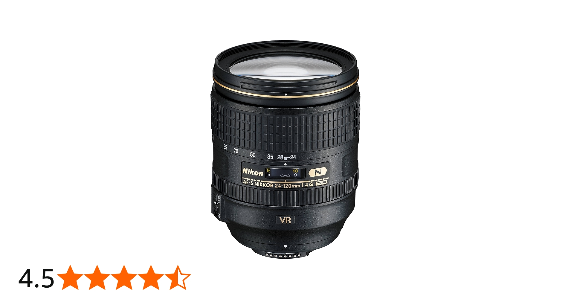 NIKON 24-120mm F/4G ED VR AF-S NIKKOR Lens for Digital SLR