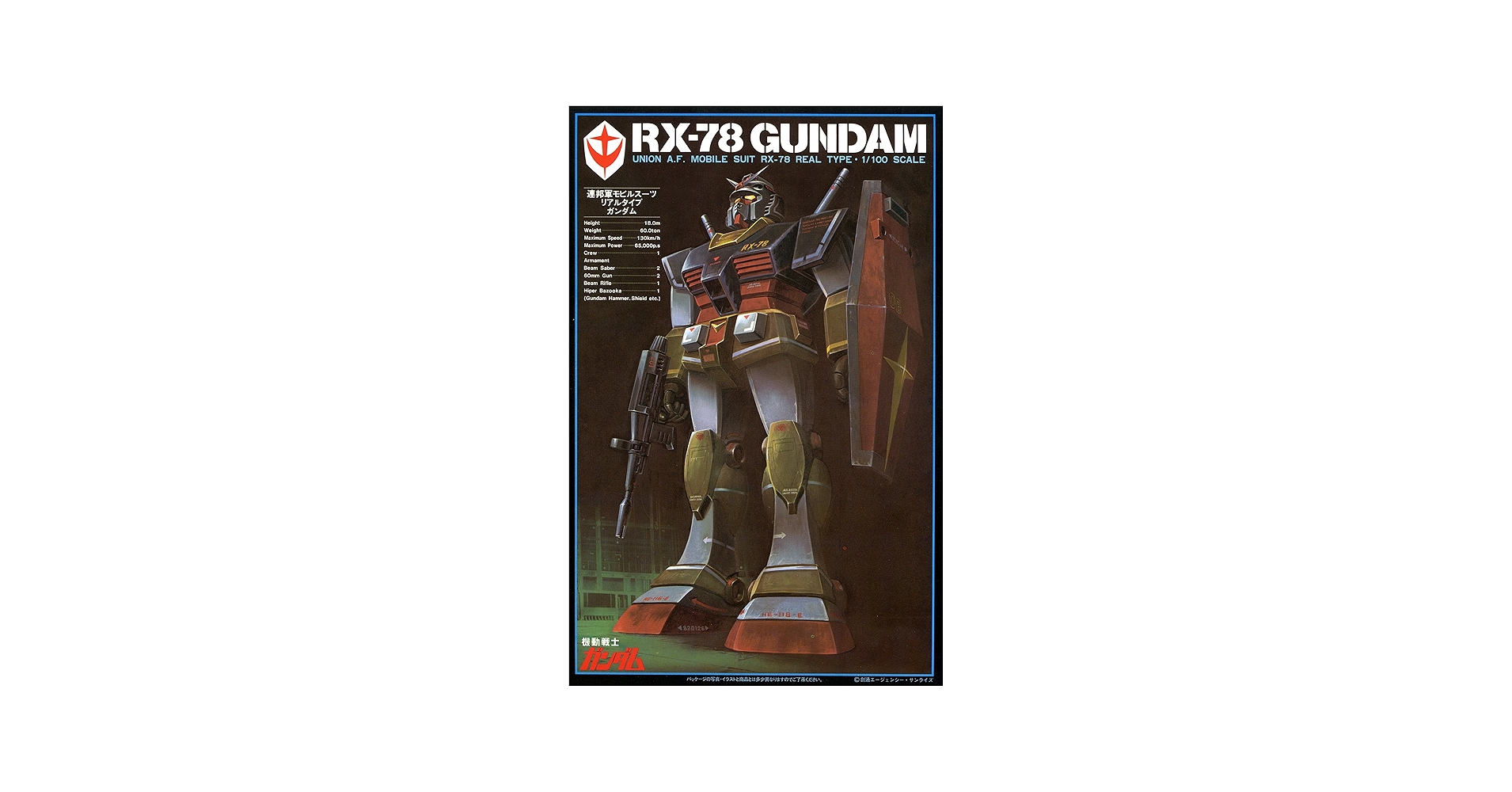 Amazon.com: Bandai 1/100 Real Type RX-78 Gundam (Mobile Suit