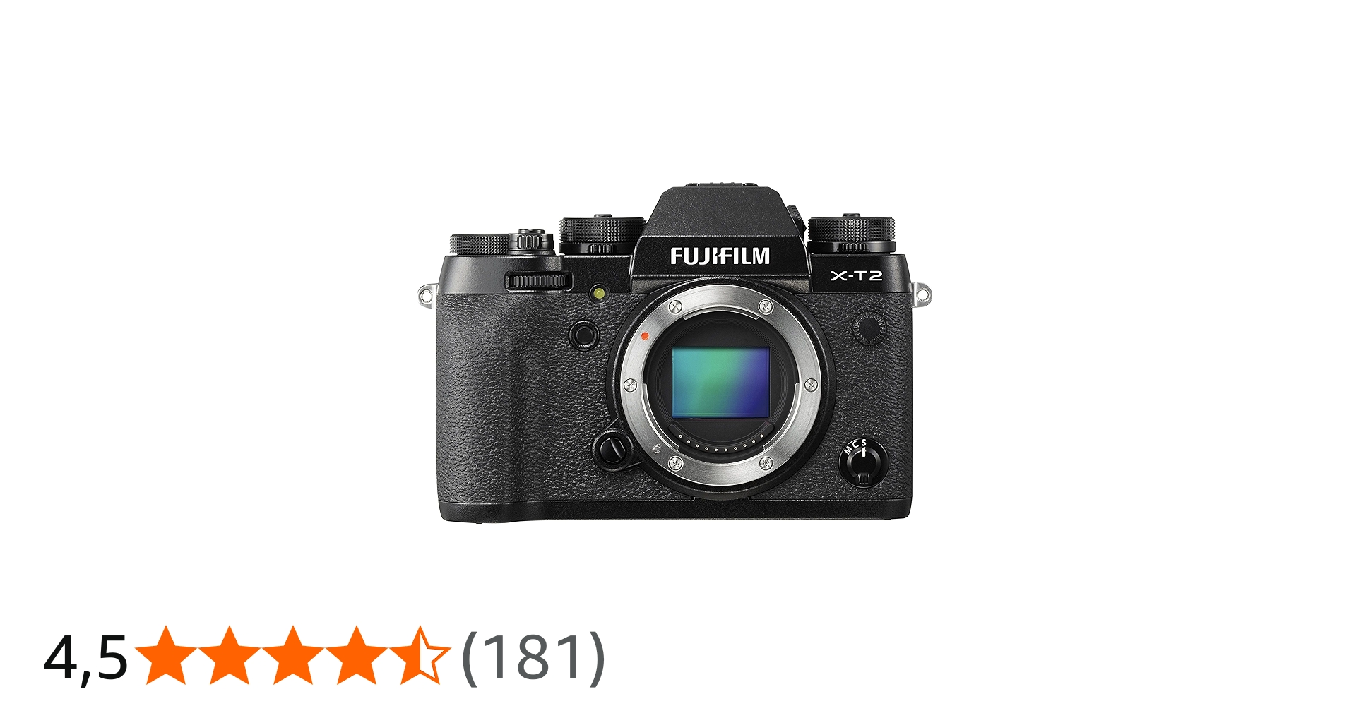 Fujifilm Câmera digital sem espelho X-T2, preta (apenas corpo