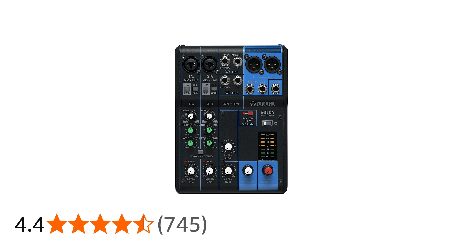 Amazon | ヤマハ YAMAHA 6チャンネルミキシングコンソール MG06 最最大