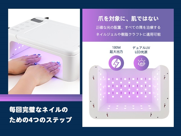 Amazon.co.jp: 【2024年新登場】 ジェルネイル ライト LED＆UVネイル