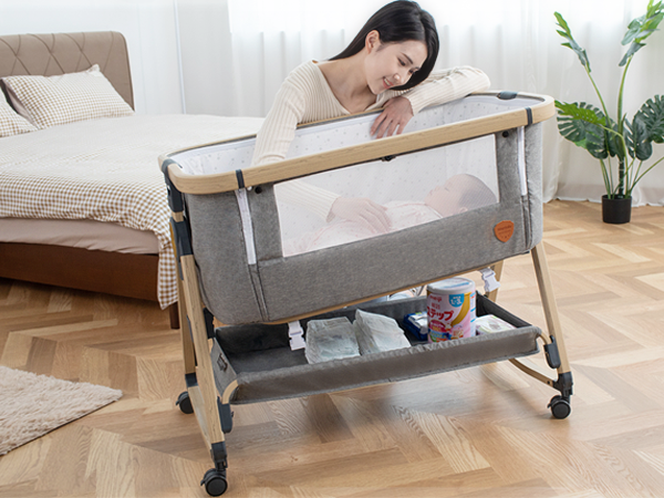 Amazon.co.jp: Maydolly 3-in-1ベビーベッド バシネット 添い寝ベッド