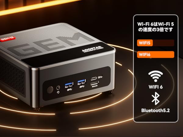 Amazon.co.jp: AOOSTAR GEM12 ミニPC ryzen7 8845HS 780M 8C/16T 最大