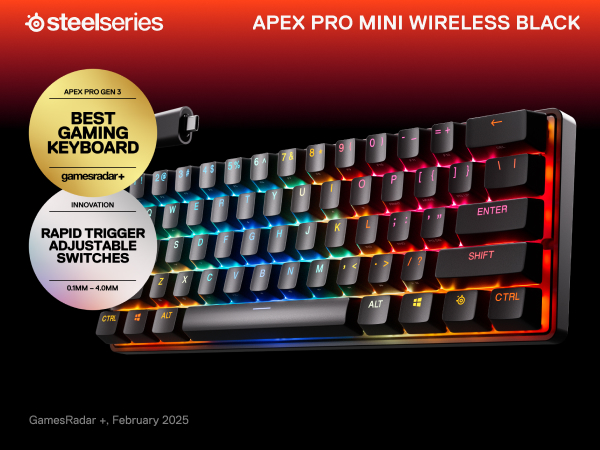 Amazon.com: SteelSeries Apex Pro Mini Wireless Keyboard - 60