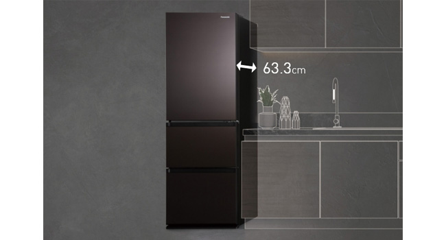 Amazon | パナソニック 冷蔵庫 幅59cm 365L 右開き NR-C374GC-T ダーク