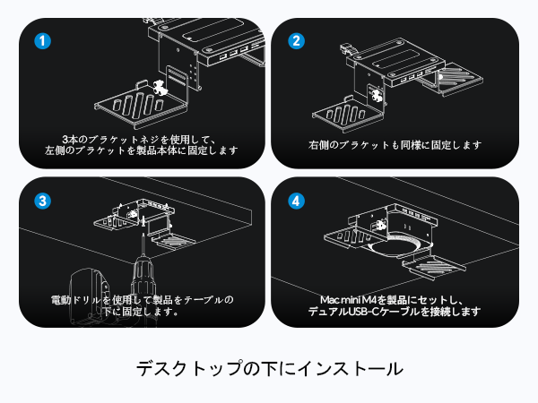 Amazon.co.jp: PULWTOP USB C ハブ ドッキングステーション Mac Mini