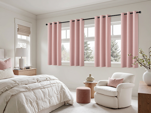 Amazon.com: MIULEE Baby Pink Blackout Curtains for Girls Bedroom