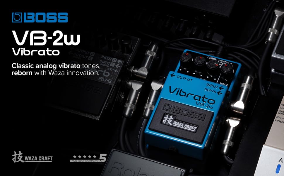 Amazon.com: BOSS VB-2W Vibrato | Premium Waza Craft Guitar Effect