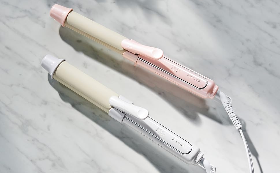 Amazon | フェスティノ カール ヘア アイロン FESTINO (32mm, ホワイト