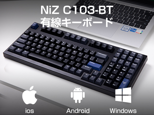 Amazon | NiZキーボード C103キー ワイヤレス静電容量無接点方式