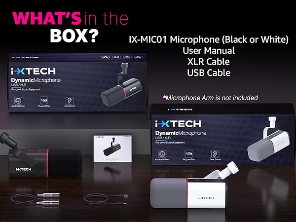 Amazon.com: IXTECH Cardioid Dynamic Microphone with Mic Cover
