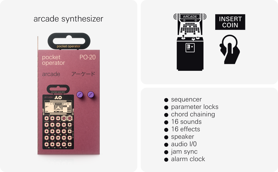 Amazon.com: Teenage Engineering Pocket Operator PO-20 Arcade