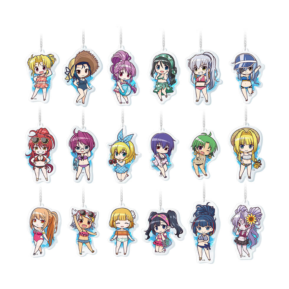 戦国乙女 かぎっ娘キーホルダーアクリルver.水着カット【コンプリート