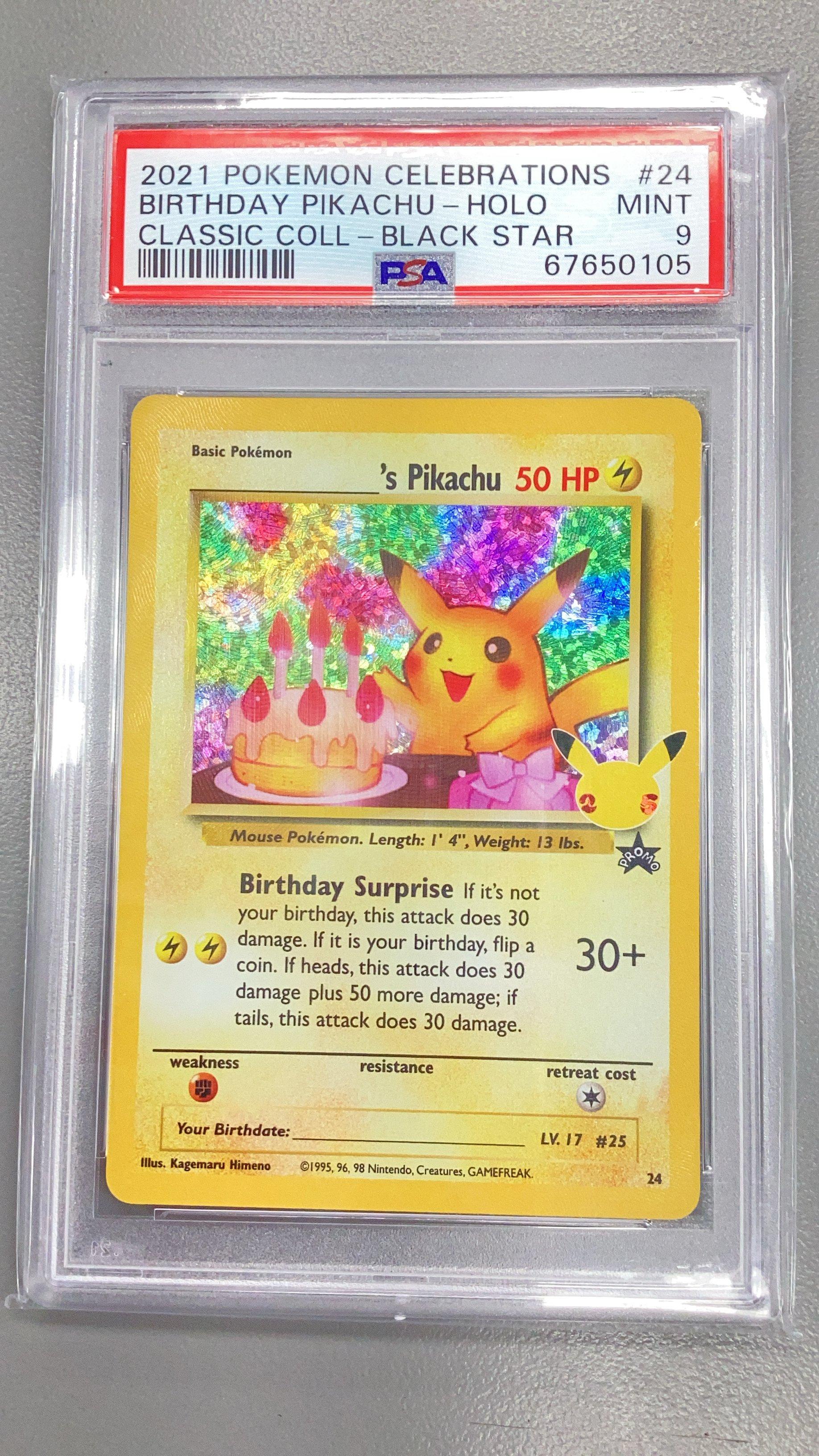2021 Pokemon Celebrations Classic Collection 24 Birthday Pikachu
