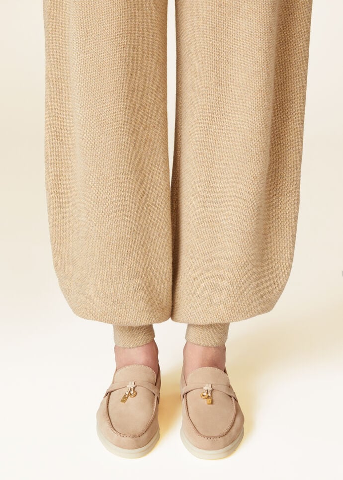 サマー・チャーム・ウォーク・モカシン スエード サンドストーン