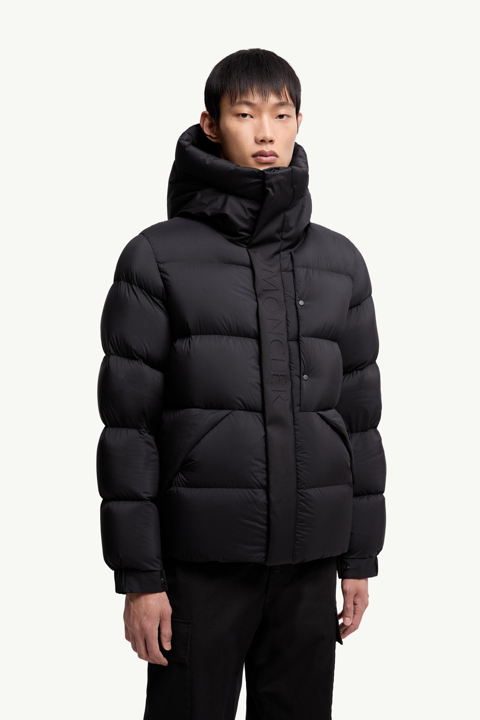 Black Madeira Hooded Short Down Jacket - Short Down Jackets for