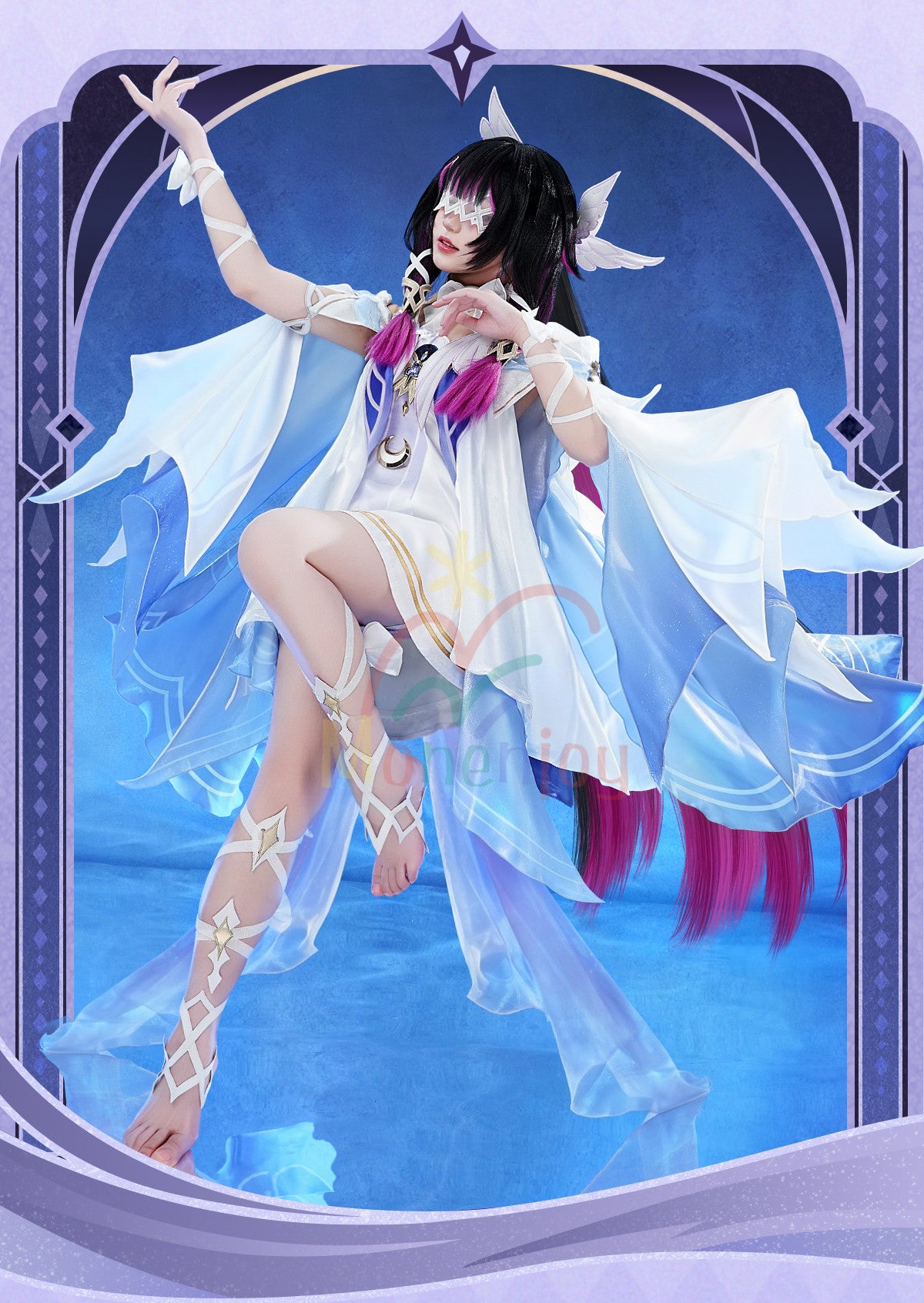 Monenjoy 原神 コロンビーナ コスチューム衣装 少女 合金製パーツ