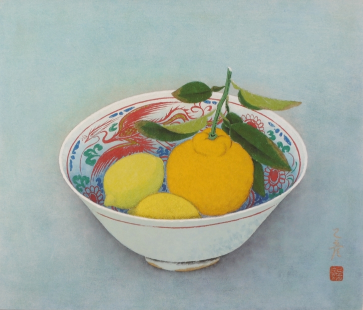 村松乙彦が日本画の絵画で描いた和の絵「果物」を通販で販売
