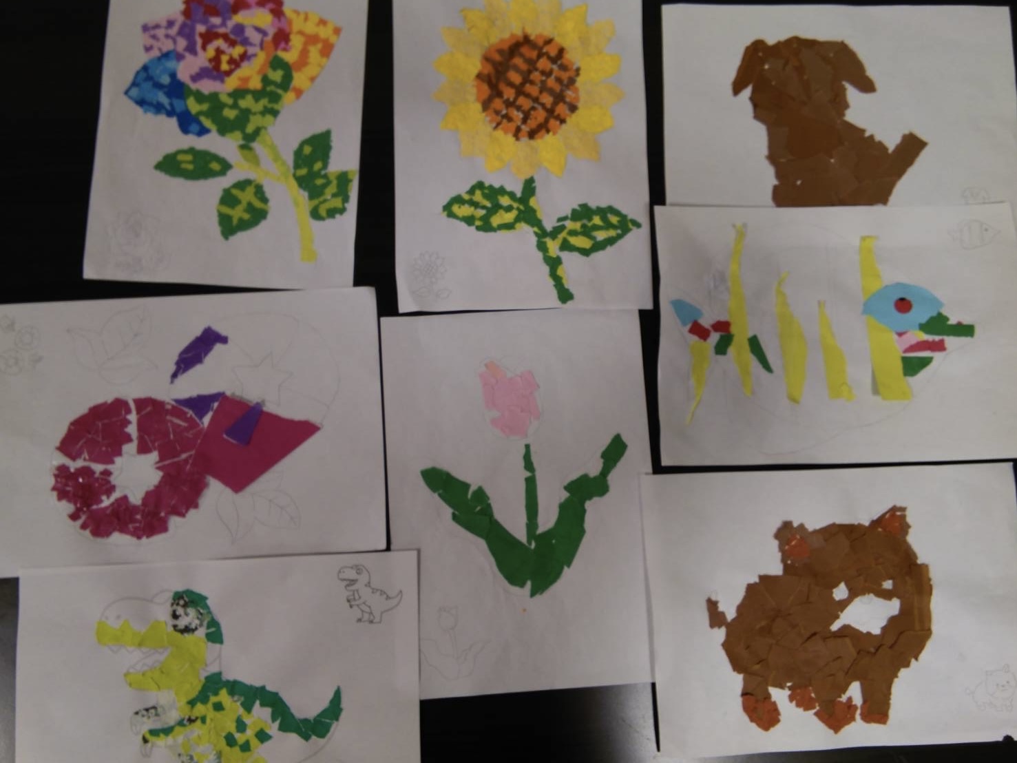 6/3（土）ちぎり絵 | 守口市の放課後等デイサービスくりーむうさぎ・守口