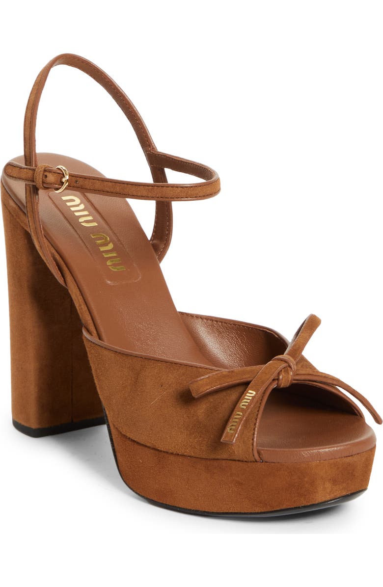 Miu Miu Bow Platform Sandal (Women) | Nordstrom