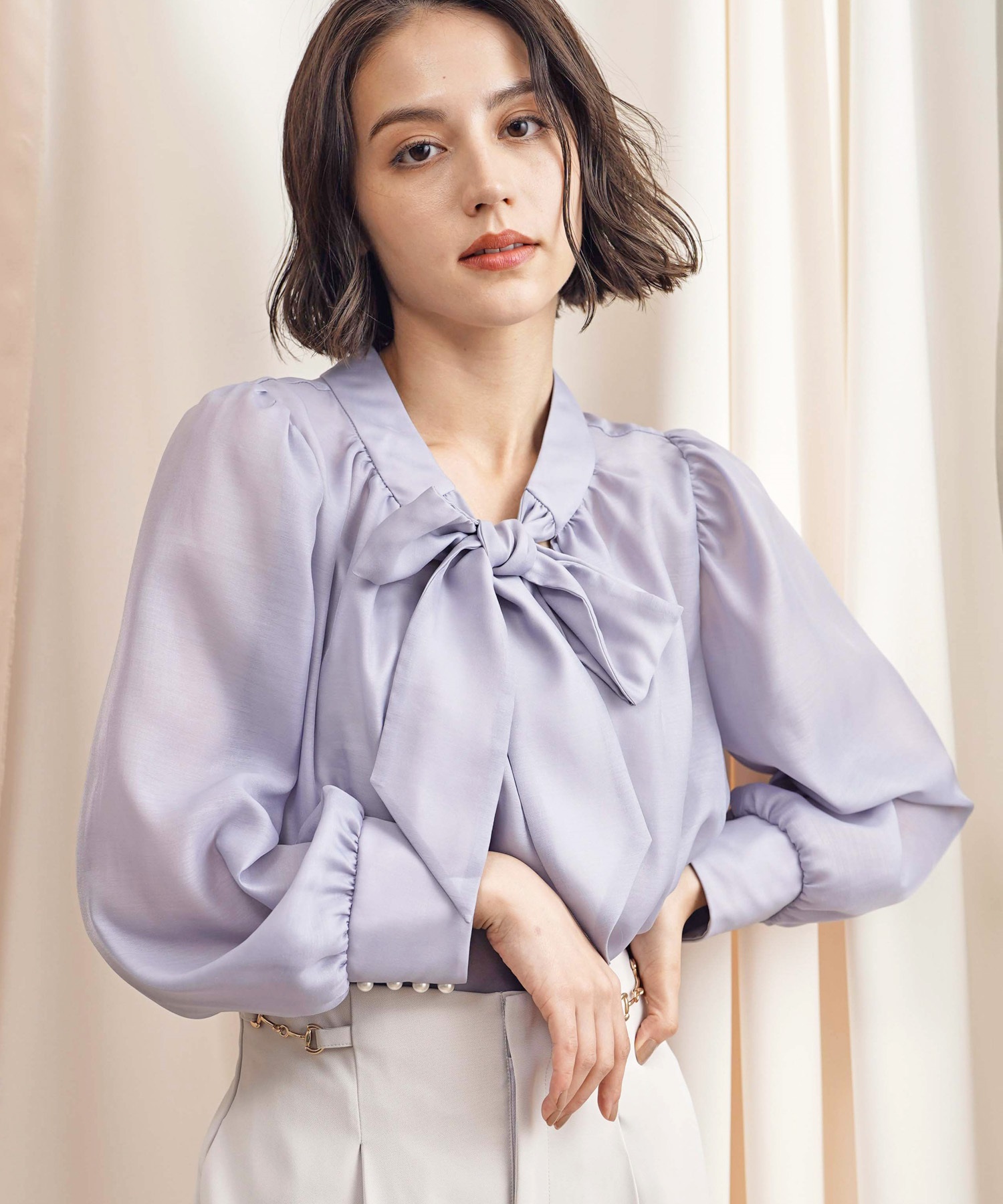 シアー素材フレアブラウス | シャツ・ブラウス | NOELA OFFICIAL WEB STORE