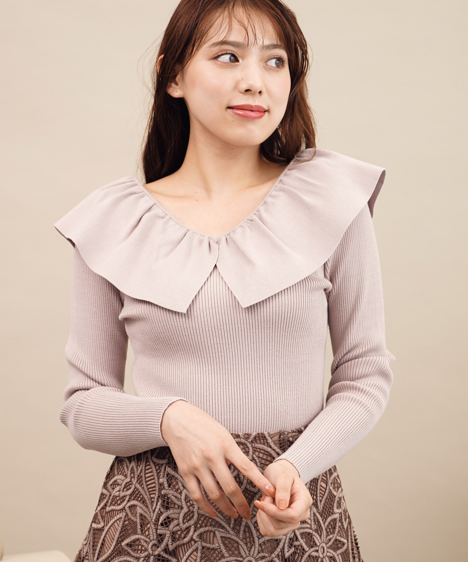 2WAYカラーフリルニット | ニット | NOELA OFFICIAL WEB STORE