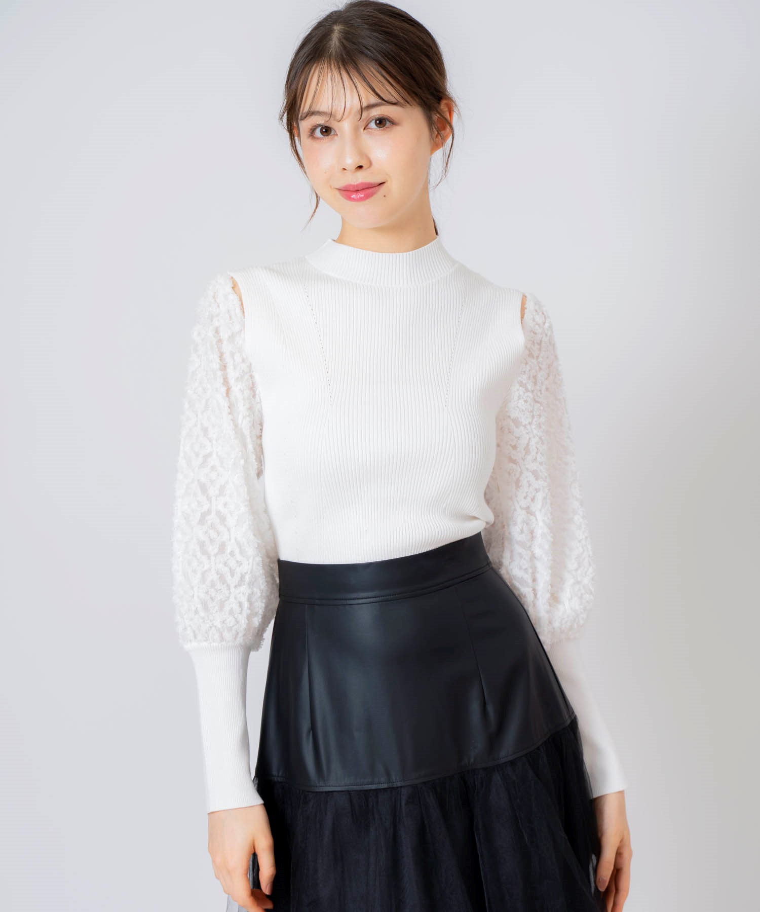 ジャガードスリーブドッキングニット | ニット | NOELA OFFICIAL WEB STORE