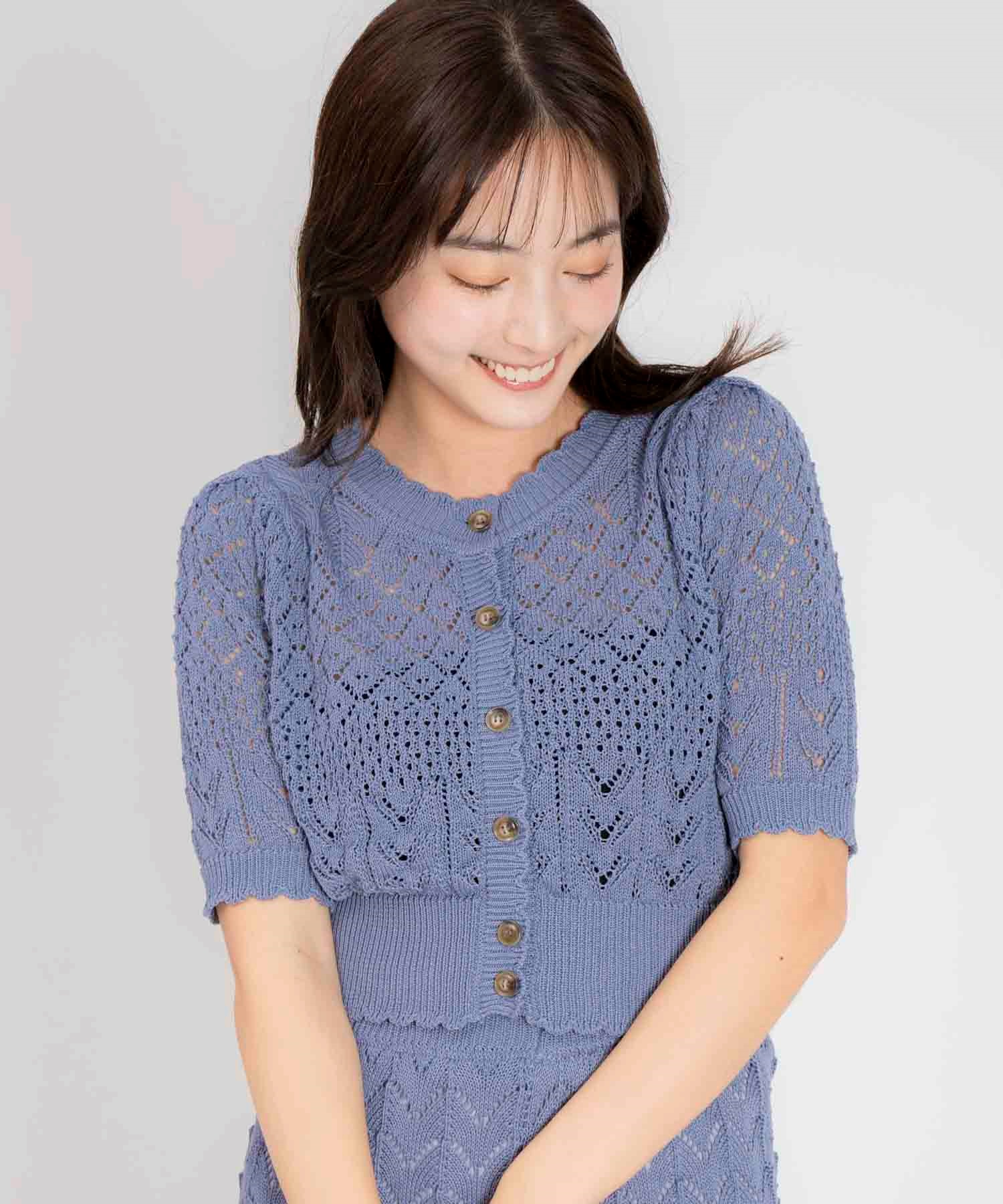 透かし編みニットセットアップ | ニットワンピース | NOELA OFFICIAL