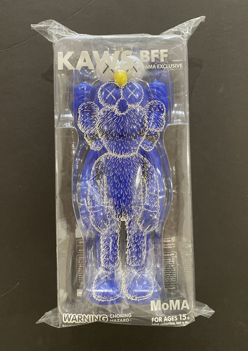 KAWS BFF MoMA Blue Exclusive Figure 2017 Medicom Toy with Original